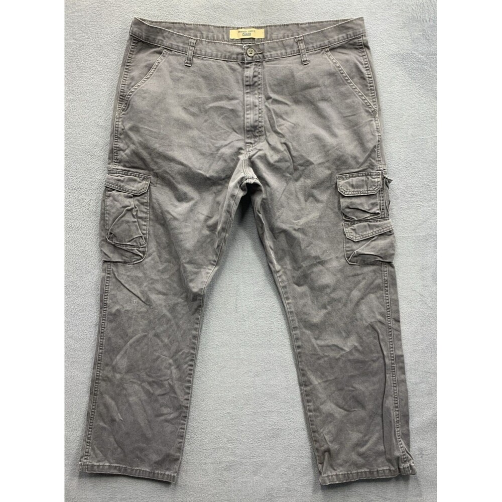 Wrangler Jeans Co. Men's Cargo Pants Outdoors Hiking Camping Gray Size 40x30